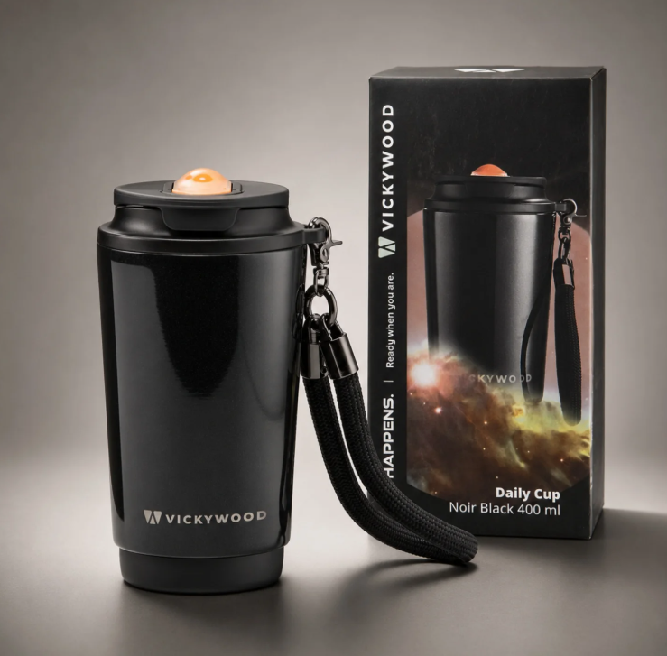 VICKYWOOD Daily Cup Black Noir 400 ml