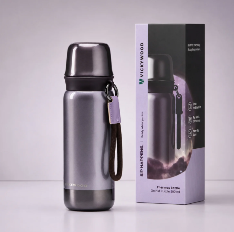 VICKYWOOD termosa pudele Orchid Purple 500 ml