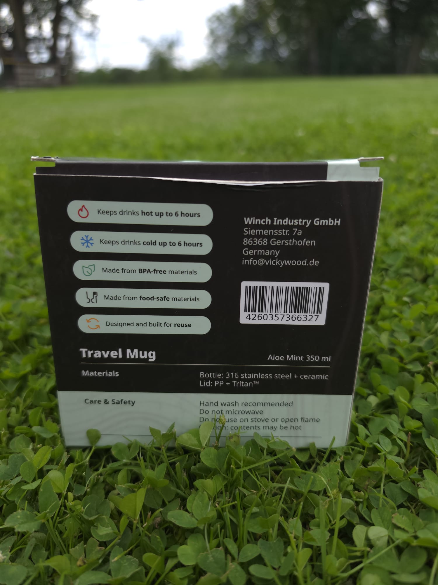 VICKYWOOD Travel Cup Aloe Mint 350 ml - Image 4